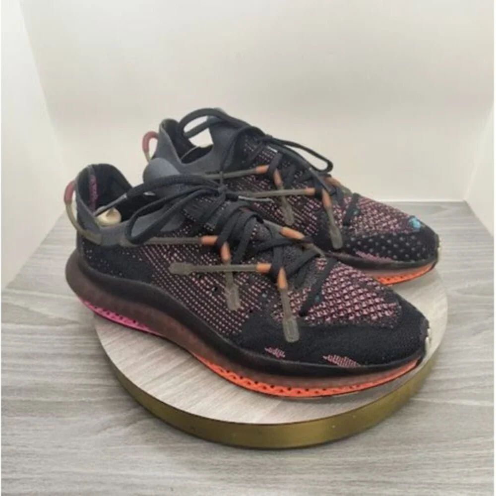 Adidas 4D Fusio Running Shoes Black / Orange / Pink Size 8 NEED REPAIR